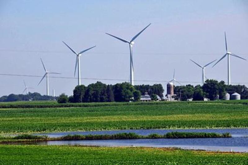 Wind turbines at the  Lakefield wind project in Minnesota. Photo courtesy Taqa