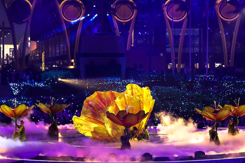 Artists perform during the closing ceremony. Reuters