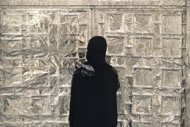 Reem AlJalhami, one of the female curators of We Are Not Alone, which opened at Jeddah's Athr Gallery on October 18 2017. Pedro Masour