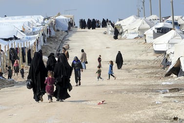 There are 60,000 refugees in the Al Hawl camp on the Syria-Iraq border. AFP