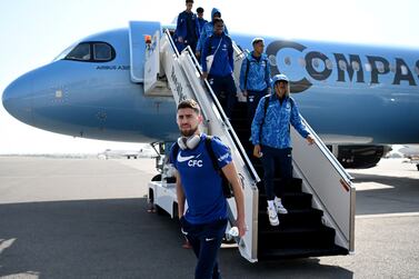 Jorginho, Chelsea players arrives to UAE