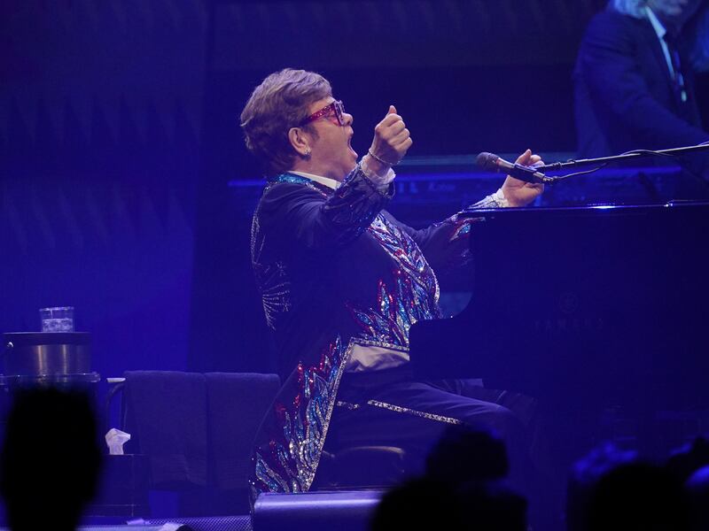 The pop superstar, 76, opened his farewell show with one of his most popular songs, Bennie and the Jets