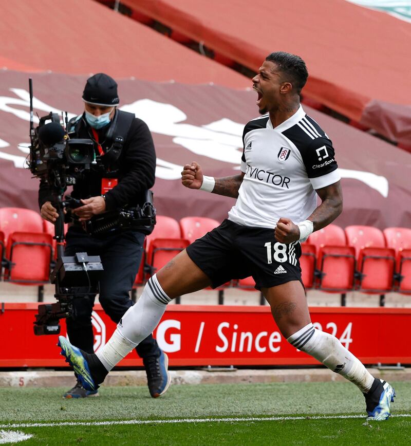 Fulham's Mario Lemina celebrates scoring. PA