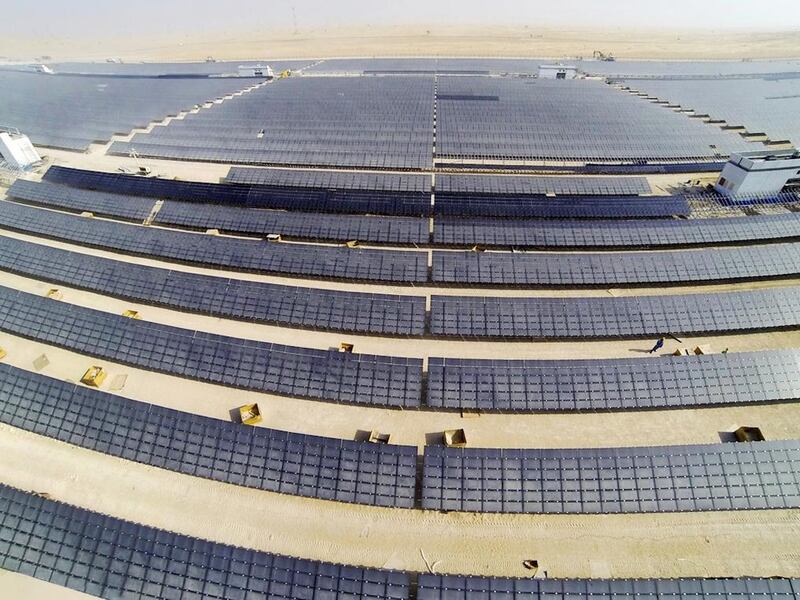 Abu Dhabi's Masdar has secured financing terms for an 800 megawatt phase of the Mohammed bin Rashid Al Maktoum Solar Park, paving the way for construction work to gather pace. Courtesy Government of Dubai 