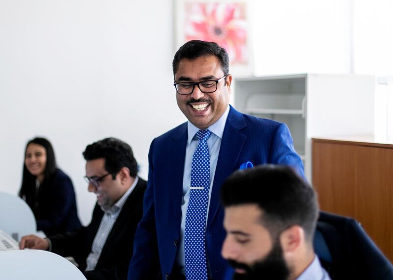 DUBAI, UNITED ARAB EMIRATES. 5 DECEMBER 2019. 
Innowork founder and CEO Peer Mohaideen Sait.
(Photo: Reem Mohammed/The National)

Reporter:
Section: