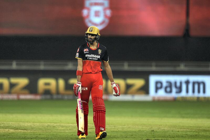Devdutt Padikkal of Royal Challengers Bangalore departs during match 6 of season 13 of the Dream 11 Indian Premier League (IPL) between Kings XI Punjab and Royal Challengers Bangalore held at the Dubai International Cricket Stadium, Dubai in the United Arab Emirates on the 24th September 2020.  Photo by: Ron Gaunt  / Sportzpics for BCCI