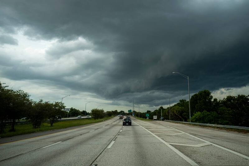 Storm clouds gather in St  Petersburg, Florida. AFP