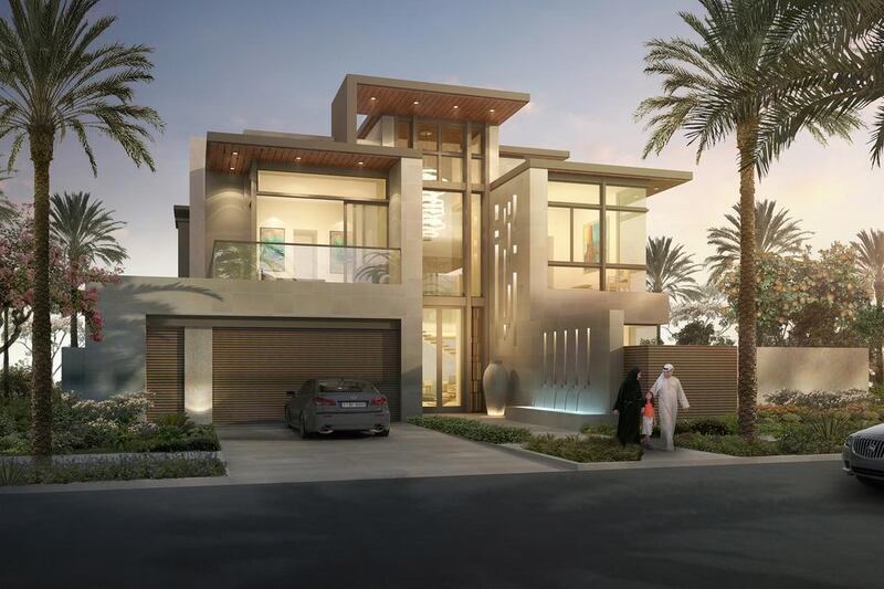 A rendering of one of four luxury villas on the Palm Jumeirah branded as The Ellington Collection. Courtesy Ellington Properties