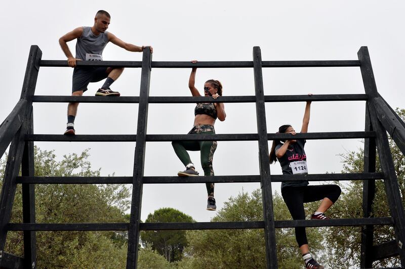 Participant takes part in the annual of Hannibal race Lebanon 2019 in Zen village, district of Batroun north Beirut, Lebanon. More than eight hundred Lebanese and foreign Participants took part in an eight km obstacle race. Courses are uniquely designed to test mental and emotional fitness. EPA
