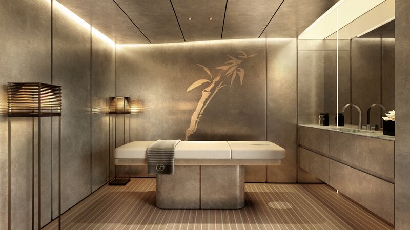 The dedicated massage room 