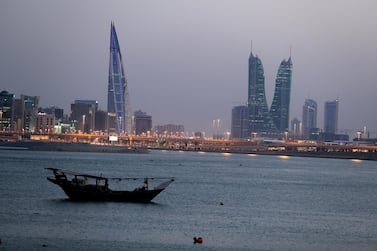 A view of Bahrain’s financial district in the capital city of Manama. The state is set to pay up to 100,000 private sector employers' salaries as part of a series of stimulus measures following the Covid-19 outbreak. Reuters