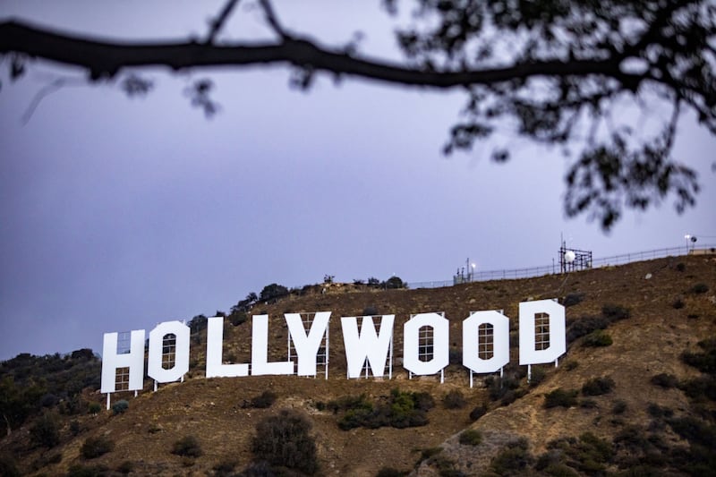 The Hollywood sign in Los Angeles, California, on October 4, 2021. One of Hollywood's most powerful unions voted to authorise a strike, threatening a walkout that could cripple movie and TV studios still trying to come back from Covid-19 shutdowns. Bloomberg