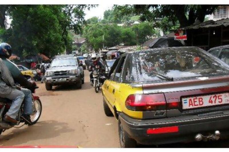 A busy street in Freetown, Sierra Leone. Alasdair Soussi for The National