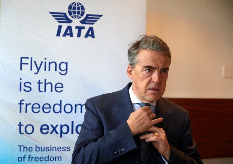 The International Air Transport Association (IATA) Director General and CEO, Alexandre de Juniac attends an interview with Reuters on the consequences of the outbreak of the coronavirus disease (COVID-19) in Geneva, Switzerland, March 13, 2020. REUTERS/Denis Balibouse