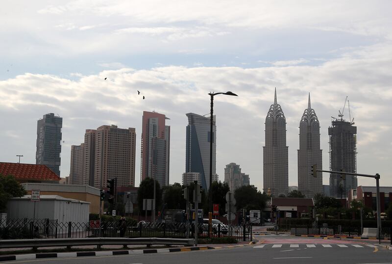 Banks of cloud over Dubai. Pawan Singh / The National