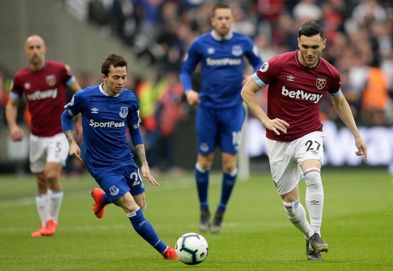 Left midfield: Bernard (Everton) – Had arguably his best game in an Everton shirt at the London Stadium. The Brazilian oozed class and scored his first Premier League goal. AP Photo