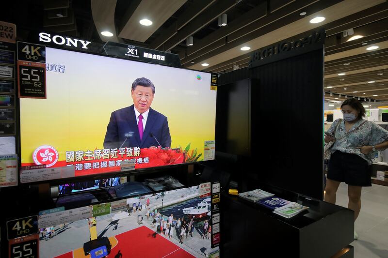 The swearing-in ceremony was Mr Xi's first trip outside mainland China since the start of the Covid-19 pandemic. Reuters