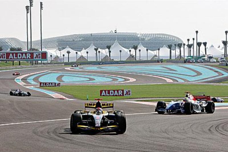 GP2 cars will be in action at  Yas Marina Circuit for the GP2 Final race on Sunday.
