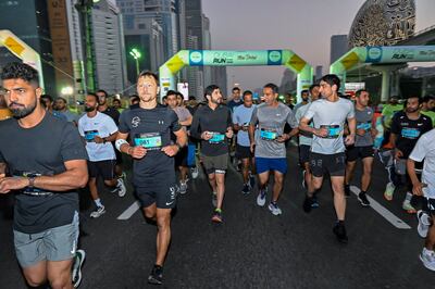 Sheikh Hamdan took part in the Dubai Run last year. Photo: Dubai Media Office