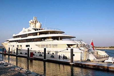 The 110-metre 'Dilbar', owned by Russian tycoon and Arsenal football club part-owner Alisher Usmanov.