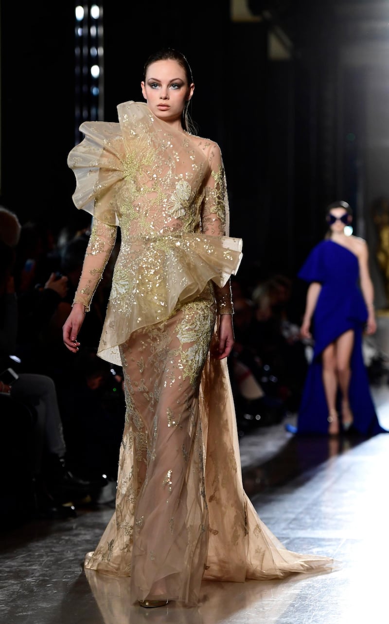 Elie Saab’s spring/summer 2019 couture collection. EPA