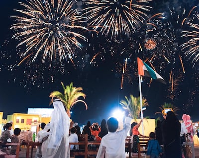 A handout photo of the fireworks at Sheikh Zayed Heritage Festival in Al Wathba, Abu Dhabi (Courtesy: Sheikh Zayed Heritage Festival) *** Local Caption ***  al19no-zayed-festival05.jpg