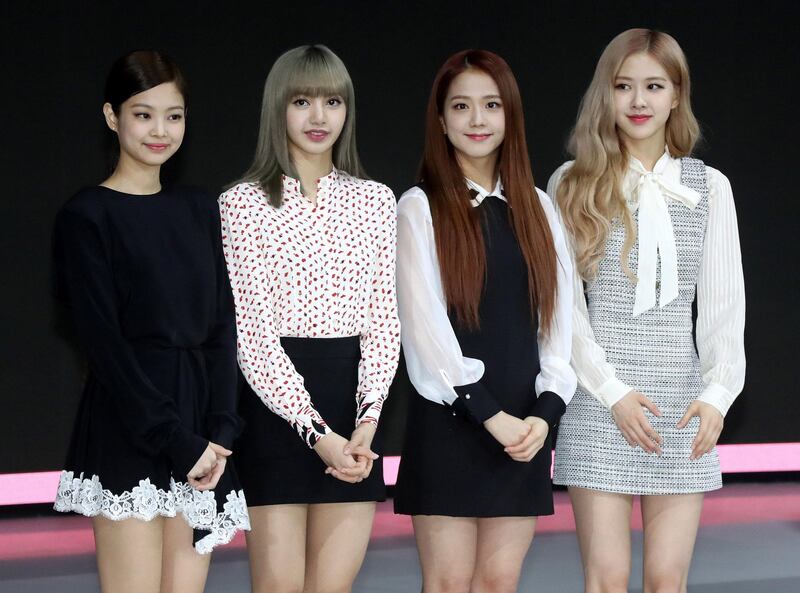 South Korean girl group BLACK PINK attends 2019 Seoul Motor Show, held at KINTEX in Goyang, Korea on March 28, 2019. StarNews / Reuters