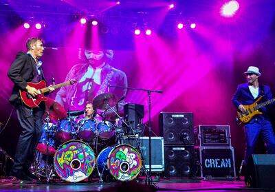 Music of Cream (from left): Will Johns, Kofi Baker, Malcolm Bruce. Photo by Christine Connallon