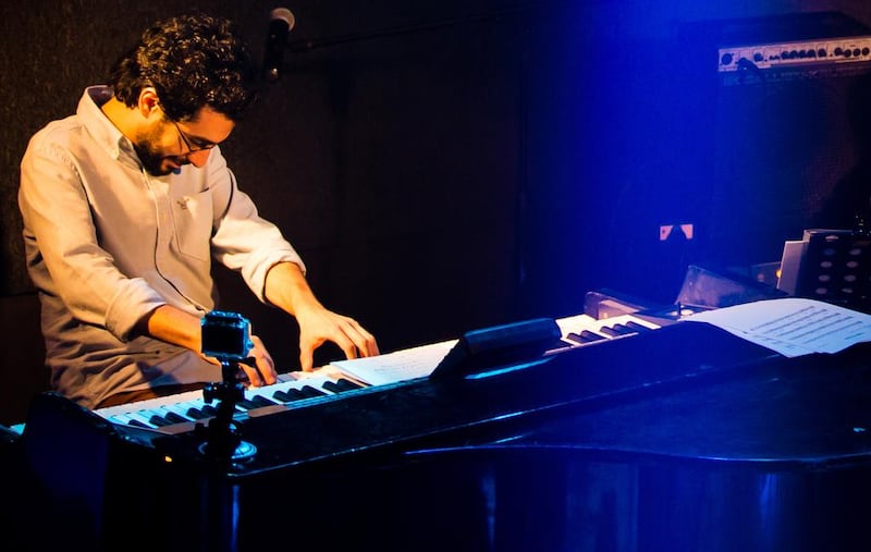 Tarek Yamani on the keyboard. Photo by Jean Boutros