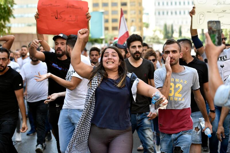 Lebanese stage a demonstration against the country's bad economic situation and high prices of fuel, electricity, water, telecommunication problems and increased dollar exchange rate.  EPA