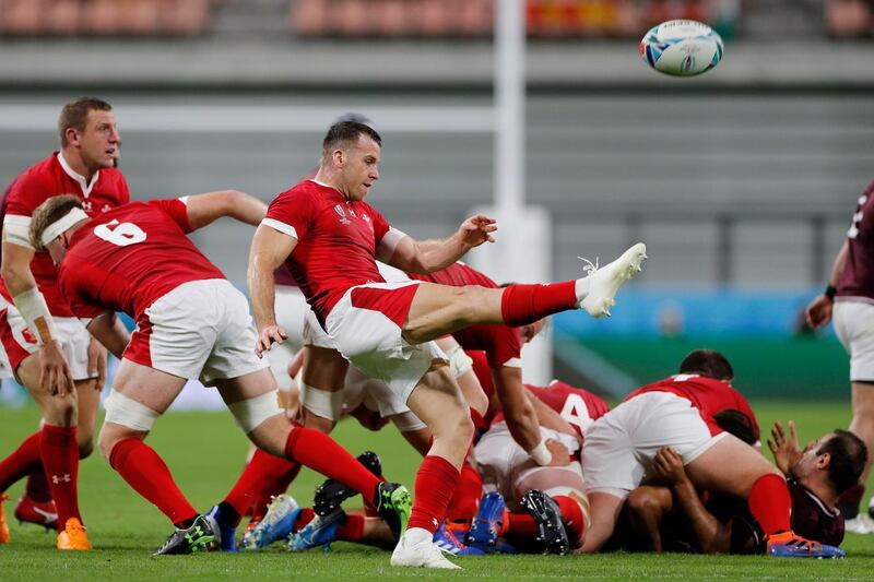 9 Gareth Davies (Wales)
Better to be a lucky player than a good one. Happily for Wales, Davies was both against Georgia. He was lucky to avoid punishment for what might have been construed a deliberate knock-on, but was superb the rest of the time. AFP