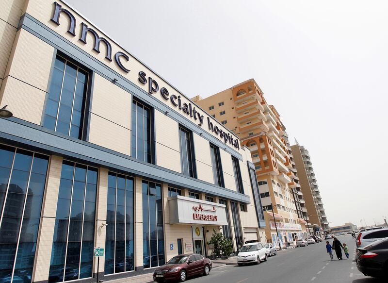 FILE PHOTO: An NMC Specialty Hospital, part of the NMC Healthcare group which listed in the London Stock Exchange, is seen in the Al Nahda area of Dubai April 29, 2012. REUTERS/Jumana El Heloueh/File Photo