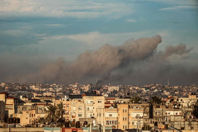 About 27,000 Palestinians have been killed amid the Israeli bombardment of Gaza and 65,000 wounded. AFP