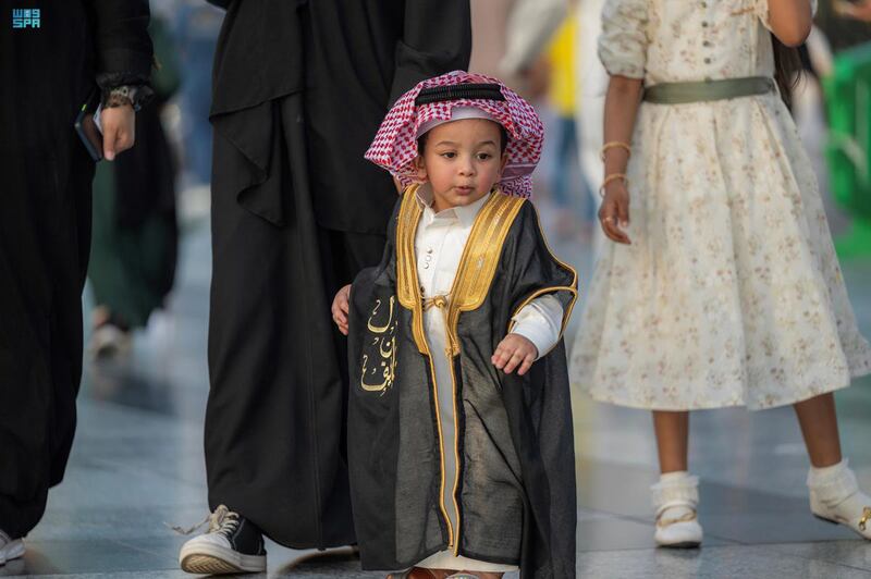 Children in Eid clothes in Madinah. New clothes symbolise a freshness and a new beginning