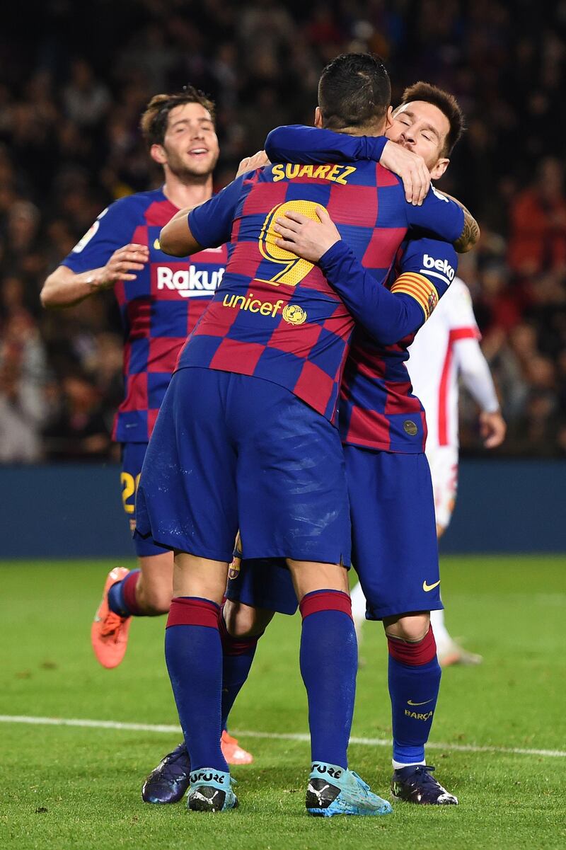 It was a great night for Messi and Barca. Getty