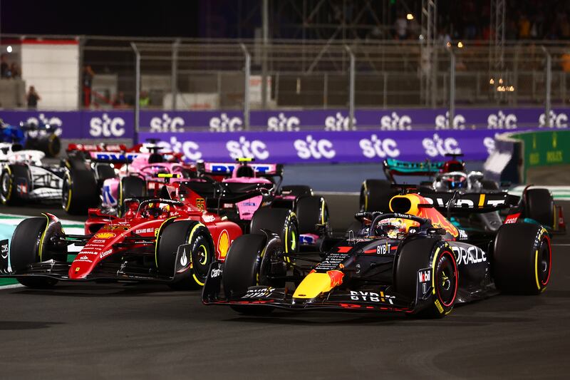 World champion Max Verstappen in his Red Bull. Getty
