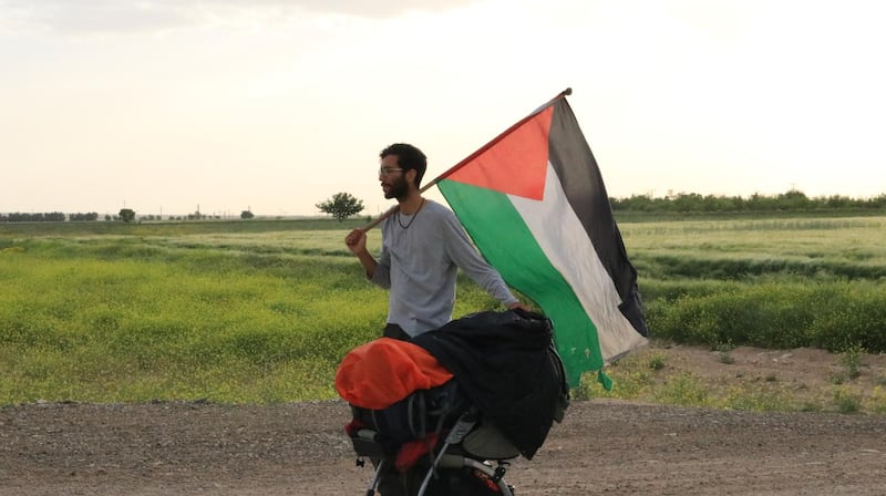 Benjamin Ladraa on his way from Sweden to Palestine. India Stoughton
