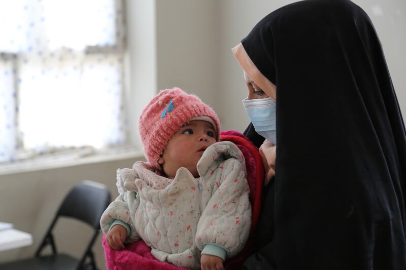 Shaida, nine months old, is being treated for malnutrition by Save the Children's mobile health team in Balkh province, Afghanistan. Photo: Save The Children