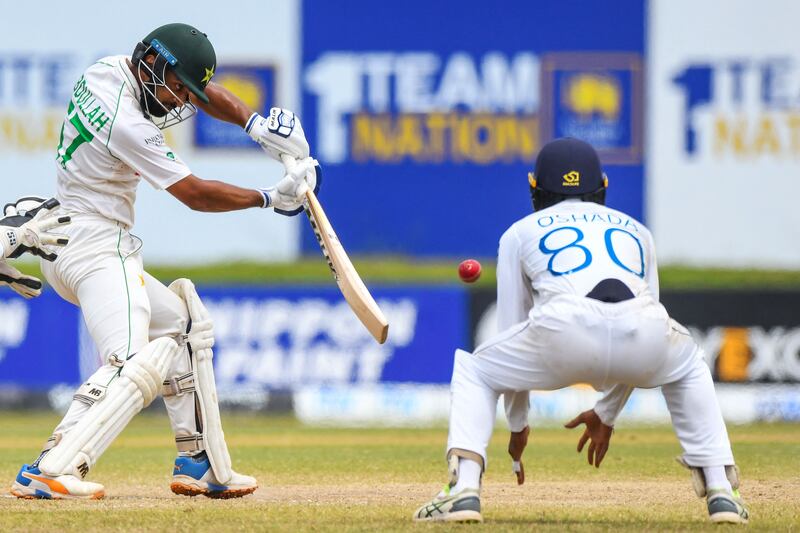 Abdullah Shafique sealed victory in the first Test against Sri Lanka. AFP