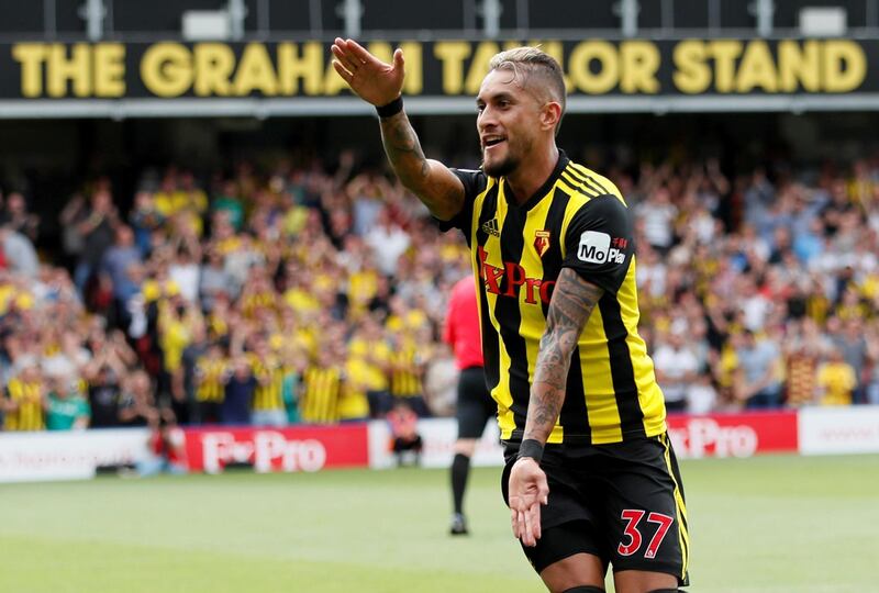 Right midfield: Roberto Pereyra (Watford) – A brilliant first goal and a good second one got Watford off to a winning start and offer a reminder of the Argentinian’s talent. Reuters