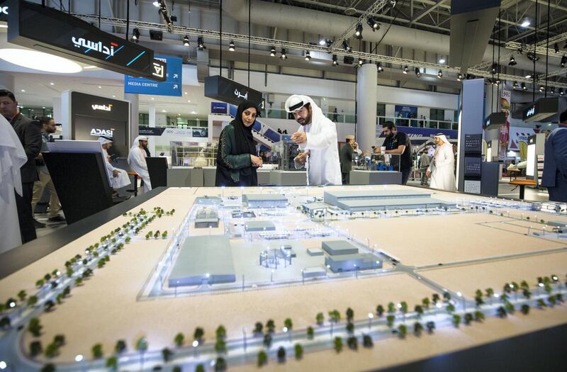 Dubai, United Arab Emirates- The Edge stand at the Dubai Airshow 2019 at Maktoum Airport.  Leslie Pableo for the National for Kelseys story