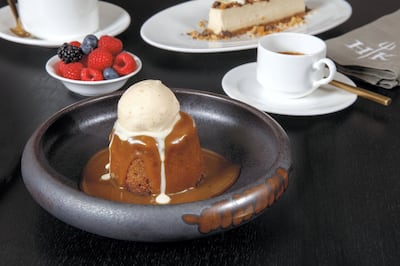 Gordon Ramsay's Sticky Toffee Pudding is one of the most popular dishes on the menu at Hell's Kitchen Dubai. Courtesy Caesars Palace