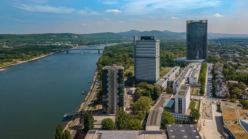 World Conference Center Bonn and the United Nations Campus on the banks of the Rhine. Photo: Giacomo Zucca/Bundesstadt Bonn