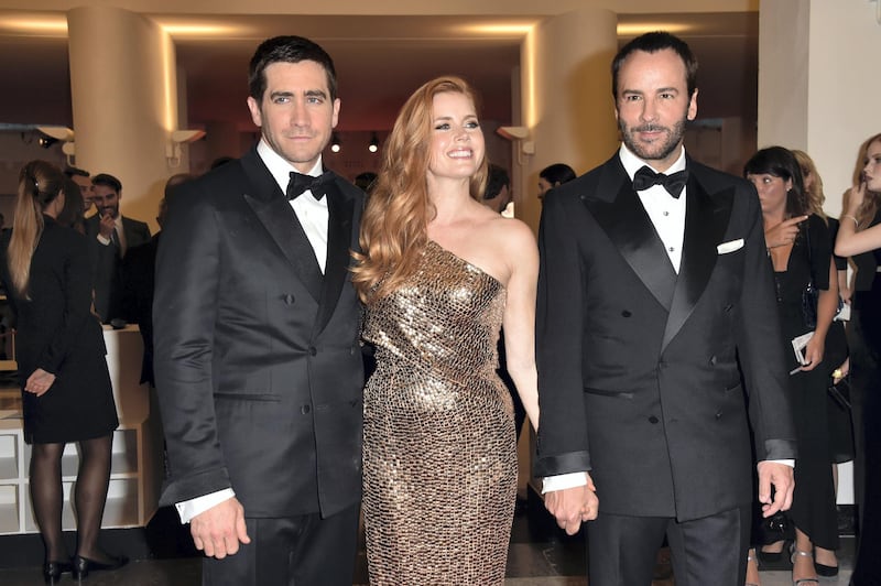 VENICE, ITALY - SEPTEMBER 02:  Jake Gyllenhaal, Amy Adams and Tom Ford attend the premiere of 'Nocturnal Animals' during the 73rd Venice Film Festival at Sala Grande on September 2, 2016 in Venice, Italy.  (Photo by Pascal Le Segretain/Getty Images)