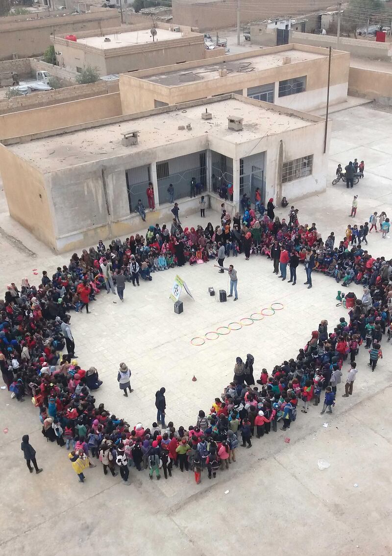 Together for Algarnya Children's Centre that operates in Raqqa, Syria. Courtesy of Mahmoud Al Mabrook