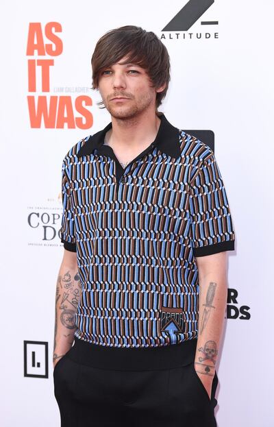 LONDON, ENGLAND - JUNE 06: Louis Tomlinson attends the World Premiere of "Liam Gallagher: As It Was" at Alexandra Palace on June 06, 2019 in London, England. (Photo by Jeff Spicer/Getty Images)