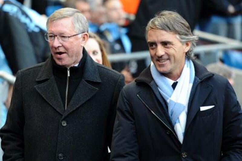 Alex Ferguson complained after the match that his counterpart Roberto Mancini spent more time in the technical area.