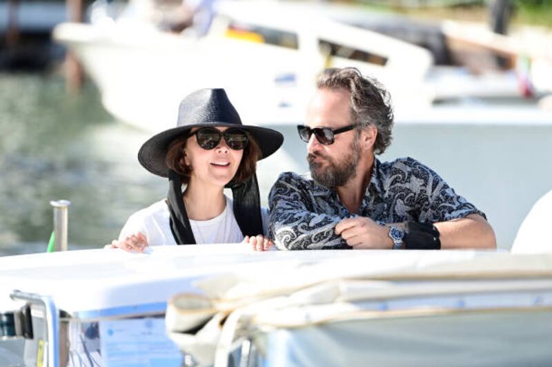 Maggie Gyllenhaal and Peter Sarsgaard arrive at the 78th Venice International Film Festival on August 31, 2021 in Venice, Italy. Getty Images