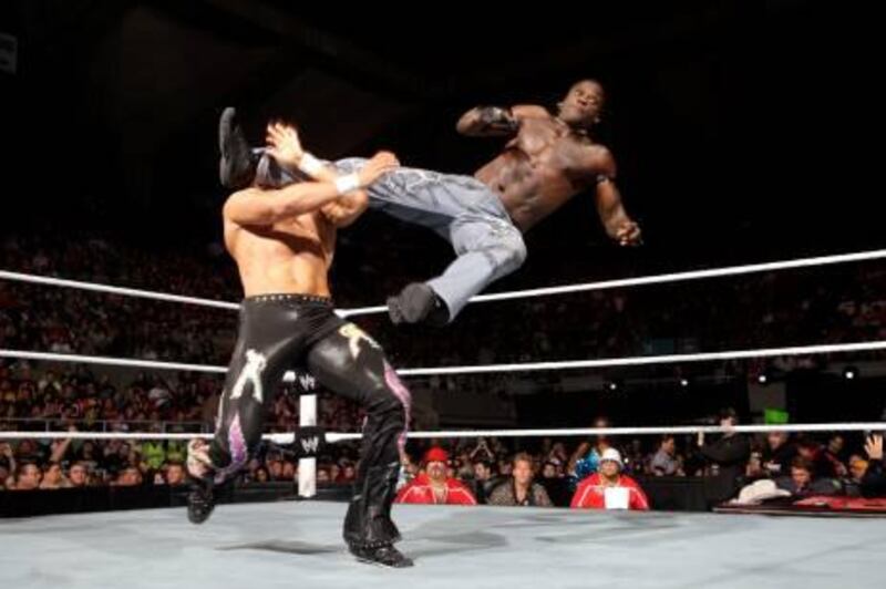 R-Truth
Height: 6'2"
Weight: 220 lbs.
From: Charlotte, N.C.
Signature Move: Lie Detector
Career Highlights: United States Champion; WWE Tag Team Champion
CREDIT: Courtesy WWE