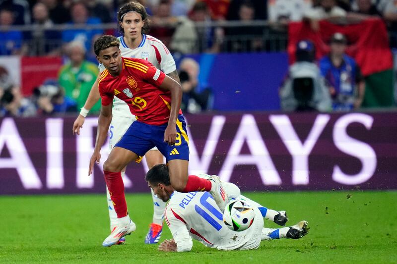 Lovely turn as Spain attacked well in the first half and curled a left-foot shot inches wide on the hour. Played without fear as he tried to become the youngest player to score at the European Championship. AP